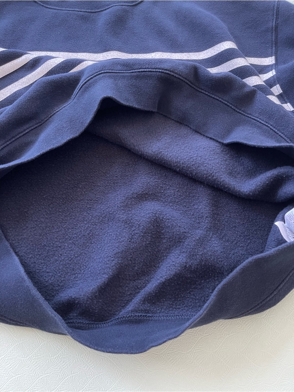 J. Crew Women’s Navy Stripe Crewneck Sweatshirt - Picture 4 of 8